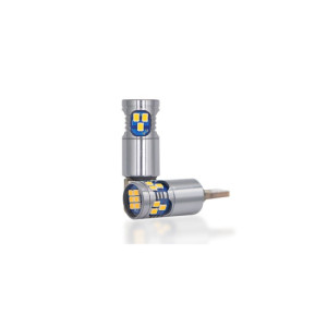 Set 2 becuri T10 18SMD 2016 Canbus 12V 400 lumen lumina galbena