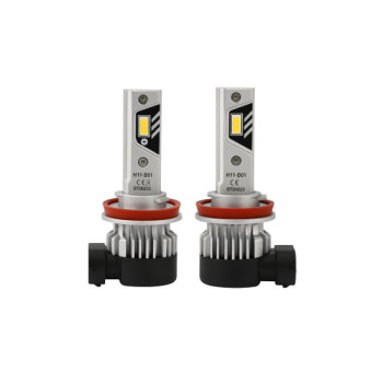 Set 2 becuri LED B01 H11 6000K pentru faruri auto, dimensiune apropiata de becul H11 standard Set 2 becuri LED B01 H11 6000K pentru faruri auto, dimensiune apropiata de becul H11 standard
