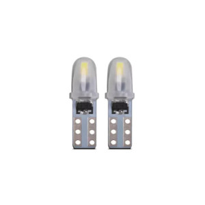 Set 2 becuri T5 LED 2SMD 3014 12V CANBUS nonpolar - Alb, Rosu sau Albastru