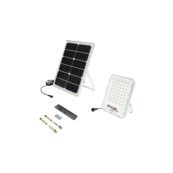 Lampa LED 1200 lumeni cu panou solar monocristalin 25W, 96 LED, senzor miscare si telecomanda Lampa LED 1200 lumeni cu panou solar monocristalin 25W, 96 LED, senzor miscare si telecomanda