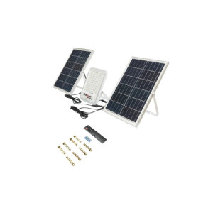 Lampa LED cu panou solar 100W proiector 300W baterie 3,2V/40Ah