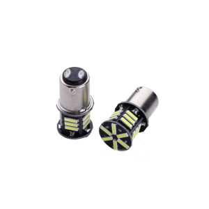 Bec LED 2 faze BAY15D 1157 21SMD 24V 300 lumen lumina alba