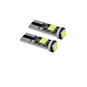 Bec T10 W5W 12V 3SMD 5050 CANBUS Lumina alba