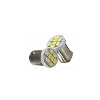 Bec auto BA9S 8 LED 1206, 12V, lumina alba 80 lm Bec auto BA9S 8 LED 1206, 12V, lumina alba 80 lm