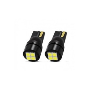 Bec LED T10 4LED 3030 4W 12V CANBUS, lumina alba 380 lm
