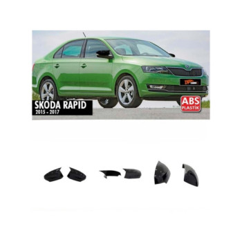 Capace oglinda tip Batman auto compatibile Skoda Rapid 2015-2017 cu semnalizare in oglinda