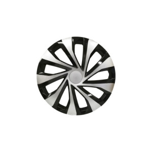 Set 4 capace roti negru / argintiu 16