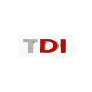 Emblema TDI cu doua litere rosii  