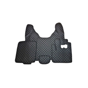 Covor auto imitatie piele dedicat Camion DAF XF 105 cutie automata Negru/Rosu