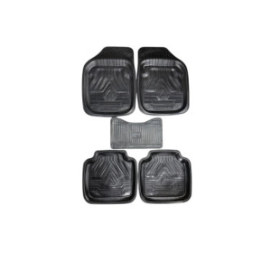 Covoare cauciuc auto universale interior tip tavita set 5 piese fata spate tunel median