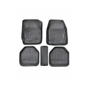 Covoare auto universale imitatie piele tip tavita pentru interior fata spate tunel median set 5 piese