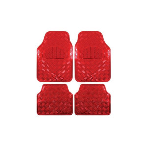 Covoare auto universale interior aluminiu rosu