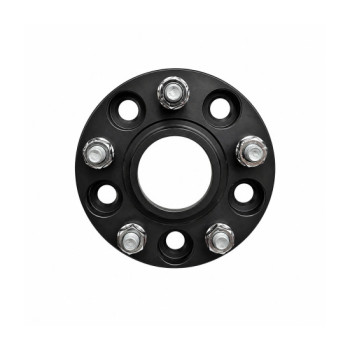 Distantier janta auto 20 mm 5x114.3 centrare 66.1-66.1 prindere dubla cu piulite M12x1.25 negru