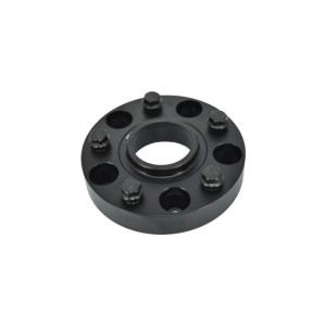 Distantier janta auto 30 mm 5x120 centrare 74.1-72.5 prindere dubla cu 5 prezoane M14x1.25x28mm aluminiu forjat negru compatibil BMW
