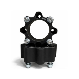 Distantier ATV 50 mm 4x110 centrare 90.2 cu 8 piulite M10x1.25 set 2 bucati aluminiu forjat negru