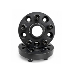 Distantier janta auto 22 mm 5x120 la 5x112 centrare 72.5-57.1 cu 5 prezoane M12x1.5 set aluminiu forjat negru