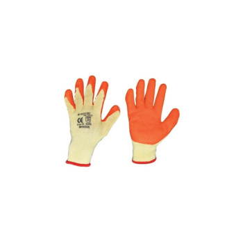Manusi de lucru din bumbac latex galben-portocaliu marimea 10 Breckner Germany