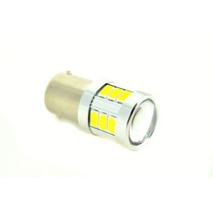 Bec o faza TV BA15S 5630 18SMD Alb Canbus 9v-30v nonpolar  