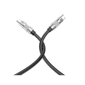 Cablu silicon pentru incarcare 60W Quick Charge si transfer date Type-C la Type-C   