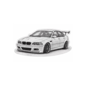 Abtibild masina sport auto decorativ pentru exterior 