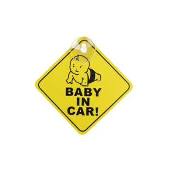 Ornament auto Baby in Car cu ventuza 10x10cm 