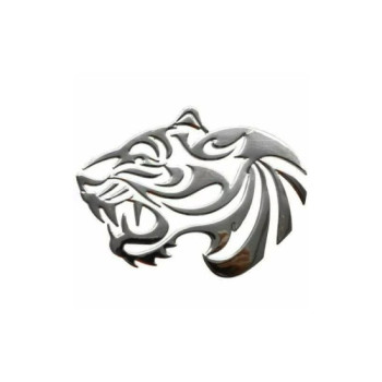 Abtibild auto cap de tigru tribal crom Abtibild auto cap de tigru tribal crom
