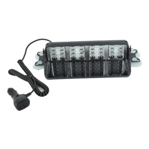 Lampa LED stroboscopica pentru parbriz ROSU-ALBASTRU 