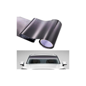 Folie parasolar parbriz in degrade neagra-argintie 20x150cm 