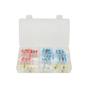 Trusa conectori termocontractabili cu cositor 0.25-6mm2 set 100 bucati Leader 