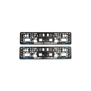 Set 2 Suporti numar inmatriculare 3D  Regele Soselelor 
