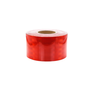 Banda reflectorizanta tip fagure rosie 10cm x 25m 