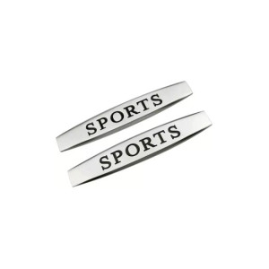 Emblema auto Sports crom relief 10x1.5cm set 2 bucati 