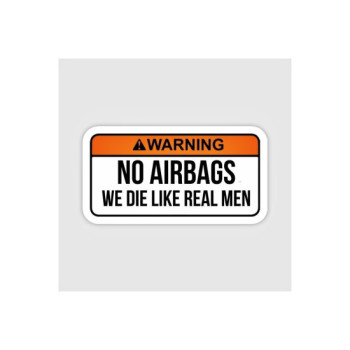 Abtibild Warning No Airbags  