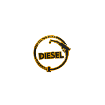 Abtibild Diesel auto rotund 11cm decorativ pentru exterior si interior 