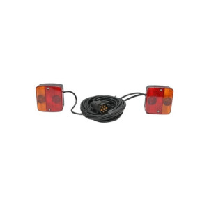 Set lampi magnetice 12V pentru remorca, fisa 7 pini, cablu 7.5m + cablu 2.5m 
