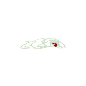 Abtibild Bulldog culoare alb reflectorizant 