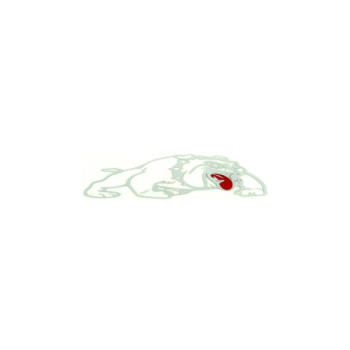 Abtibild Bulldog culoare alb reflectorizant Abtibild Bulldog culoare alb reflectorizant