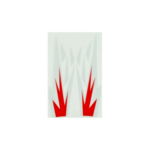 Abtibild culoare alb rosu reflectorizant 