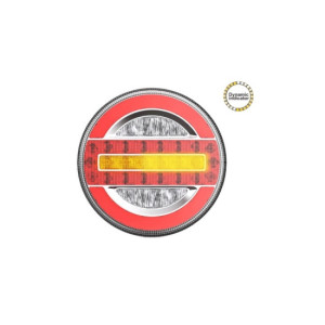 Lampa stop rotunda camion LED cu semnalizare dinamica 12-24V 
