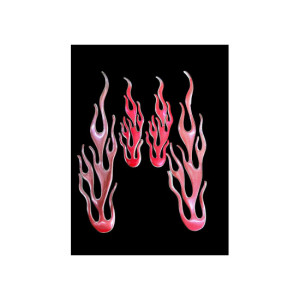 Set 4 abtibilde FLACARI 3D-diverse culori 