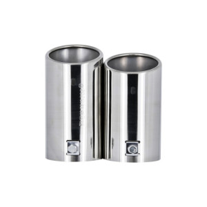 Ornament toba esapament dublu inox 76mm compatibil Audi Volkswagen Skoda Seat 