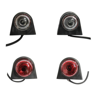 Lampa laterala gabarit cu LED Rosu-Alb 24V E4-Mark 