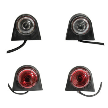 Lampa laterala gabarit cu LED Rosu-Alb 24V E4-Mark 