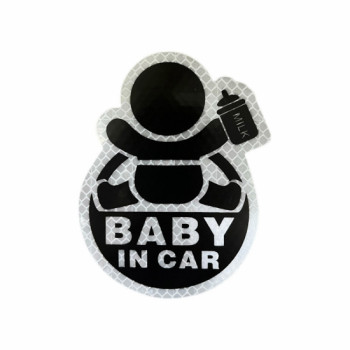 Abtibild BABY IN CAR fond alb 