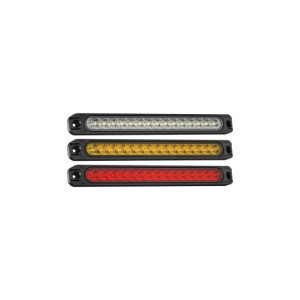 Lampa laterala LED rosie cu 3 functii lumina continua flash semnalizare dinamica 12-24V 