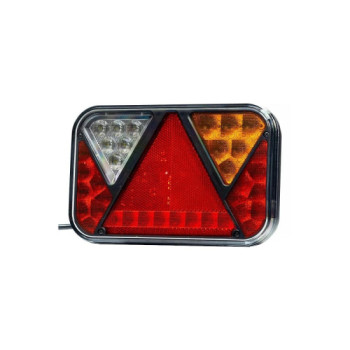 Lampa spate auto LED 5 functii frana semnalizare pozitie mers inapoi 200x130 mm 12V Fristom 