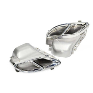 Ornament de toba compatibil Mercedes Clasa C W205 S205 pachet AMG -Argintiu 