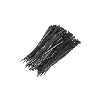 Set 100 coliere plastic 3.6x140 mm negru pentru fixare universala 