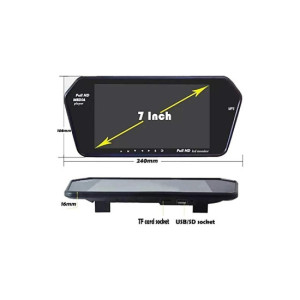 Monitor camera marsarier tip oglinda cu functie video MP5 si bluetooth 