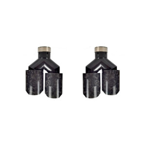 Ornament toba dublu carbon forjat intrare 63mm parte stanga sau dreapta 